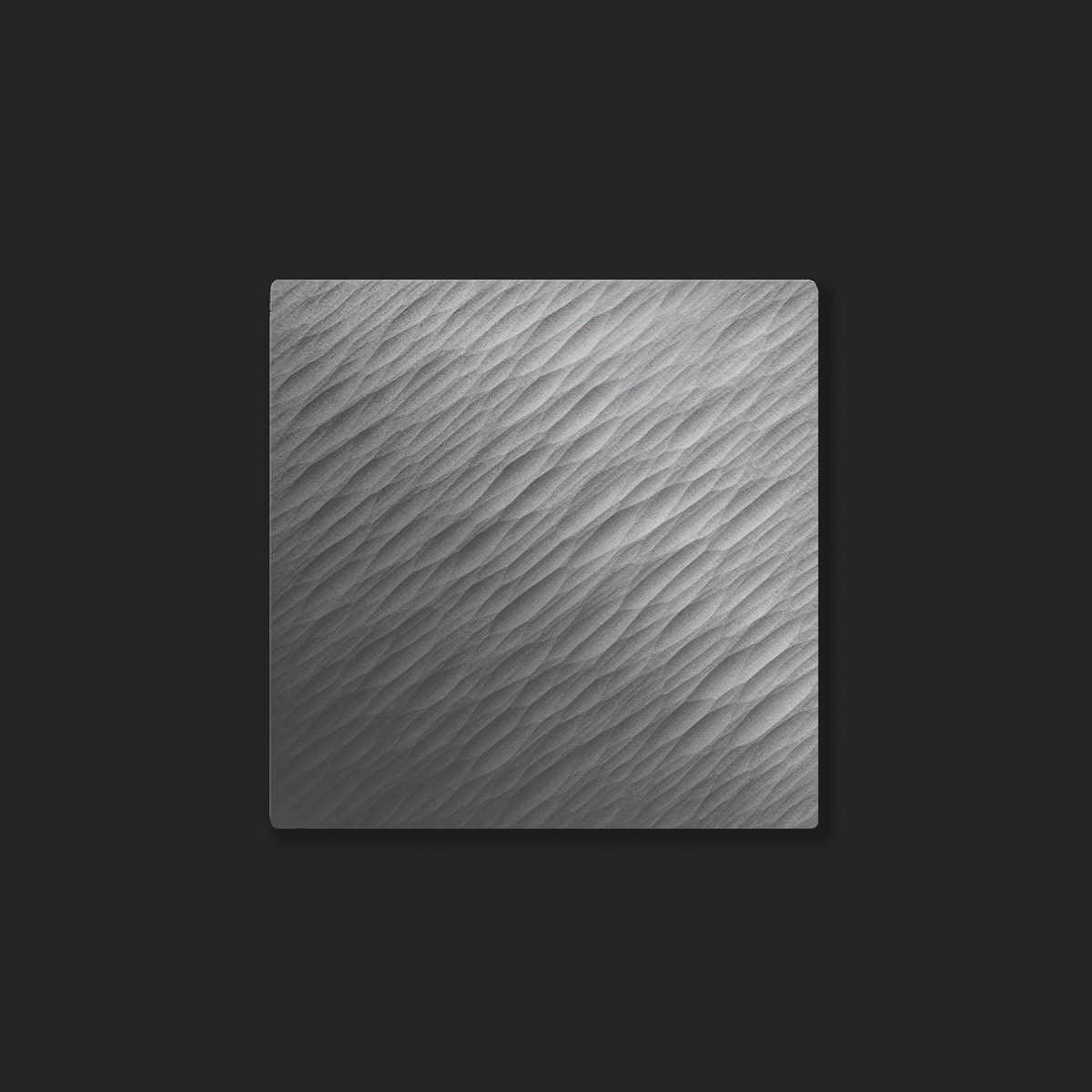 DRIFT aluminum coaster with directional grooves by 100 LAB